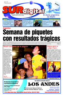 Primera portada de Semanario Argentino 1 de Julio de 2002