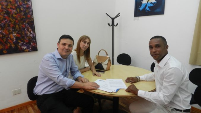 Ing. Oscar Lopetegui, Mgr. Andrea Hidalgo y Dr. Luiz Fernando Teodoro