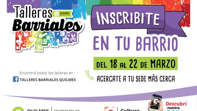 Talleres barriales inscripción