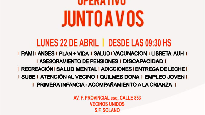 Junto a vos 22 abril