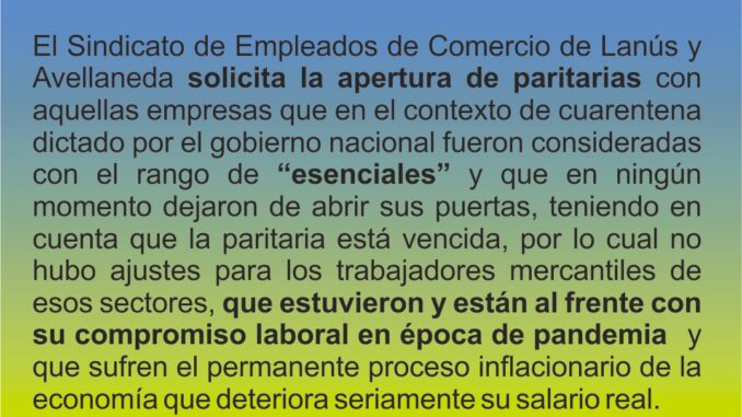 comunicado paritarias