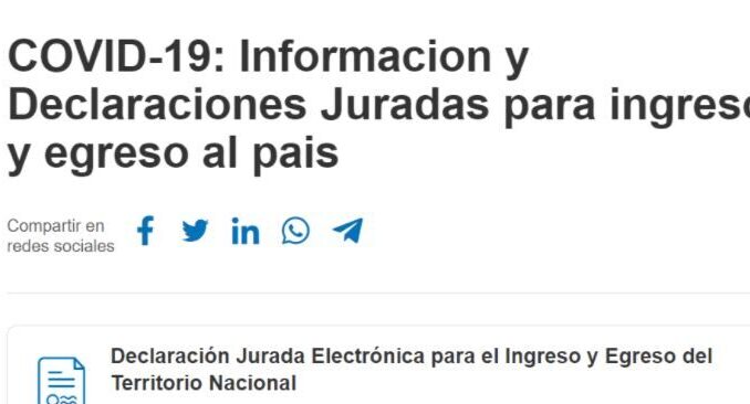 argentina salir entrar