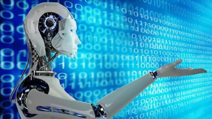 robot escribe