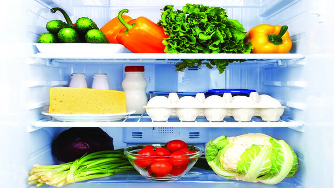 Refrigerator full of food