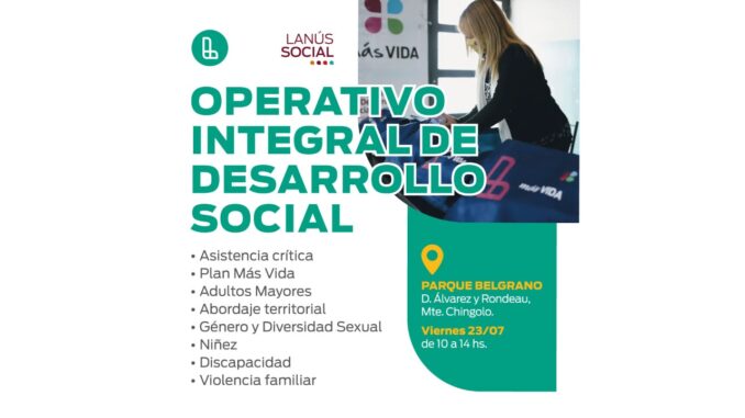 Lanús: Operativo integral de desarrollo social en Monte Chingolo