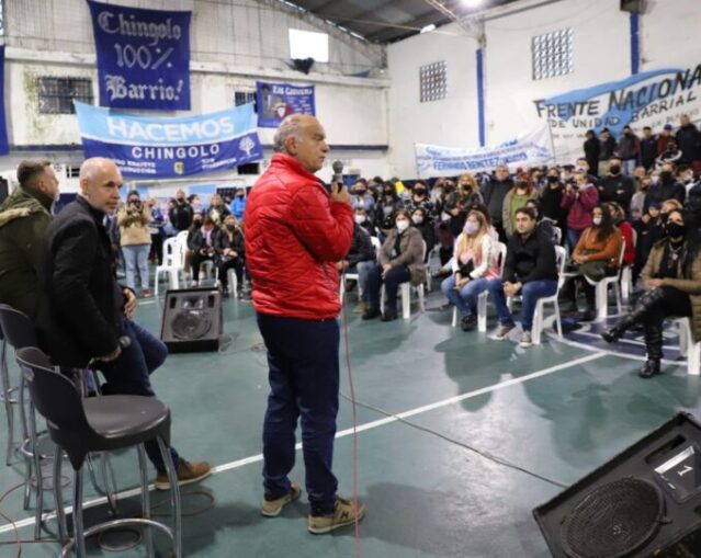 Grindetti y Larreta en Monte Chingolo dieron un mensaje de apoyo y confianza a la militancia