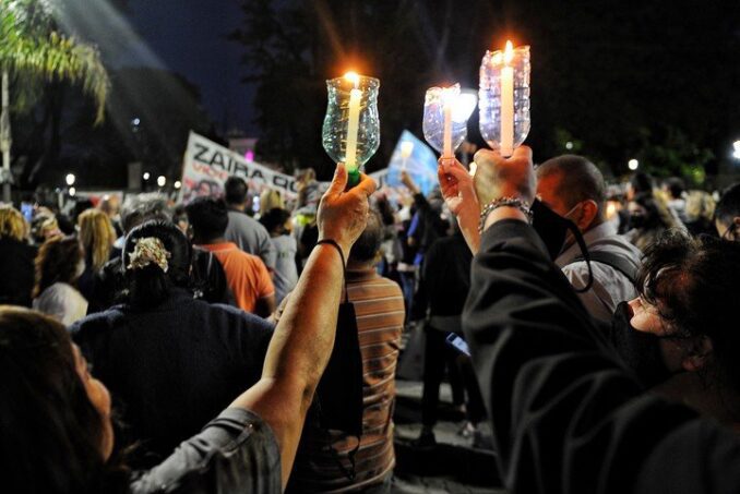 "Marcha de las Velas": “Queremos vivir sin miedo” era la consigna ante una Municipalidad de La Matanza totalmente vallada