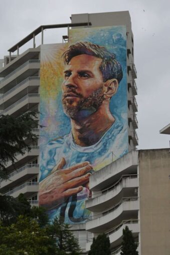 Rosario: Inauguraron el mural de Lionel Messi en el centro de la ciudad