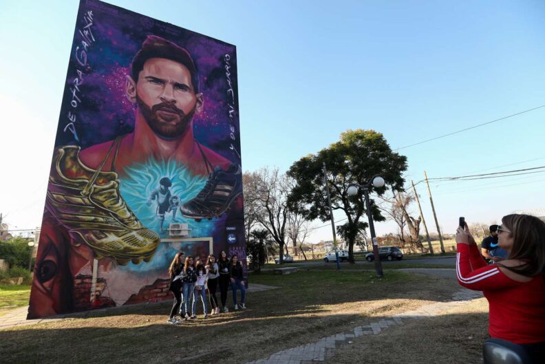 Rosario: Inauguraron el mural de Lionel Messi en el centro de la ciudad