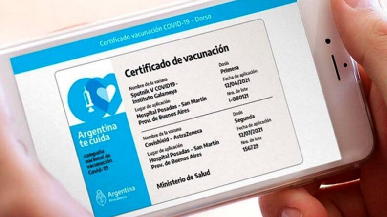 Comenzó a regir el pase sanitario nacional para personas a partir de los 13 años