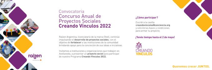 CONVOCATORIA: Concurso Anual de Proyectos Sociales "Creando Vínculos 2022"