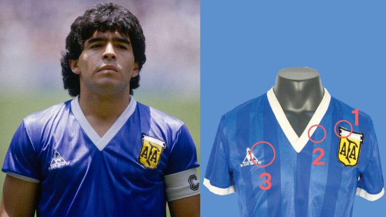 La camiseta con la que Diego Maradona le hizo los goles a Inglaterra se subastó en 9 millones de dólares