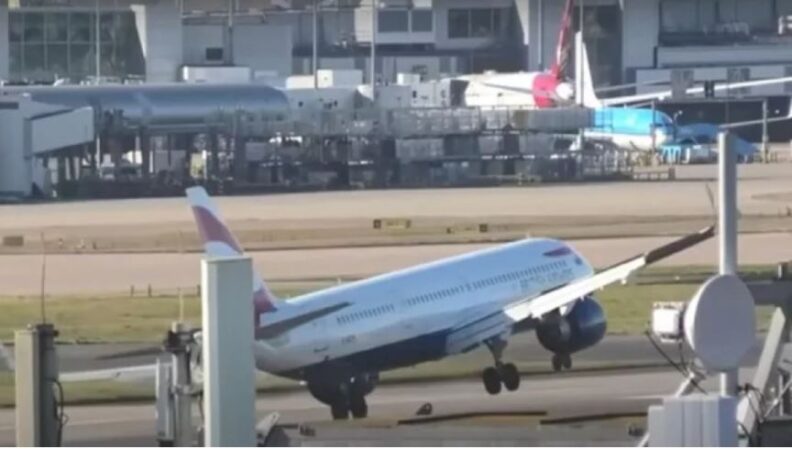 Video viral: el dramático y fallido aterrizaje de un avión de British en Londres