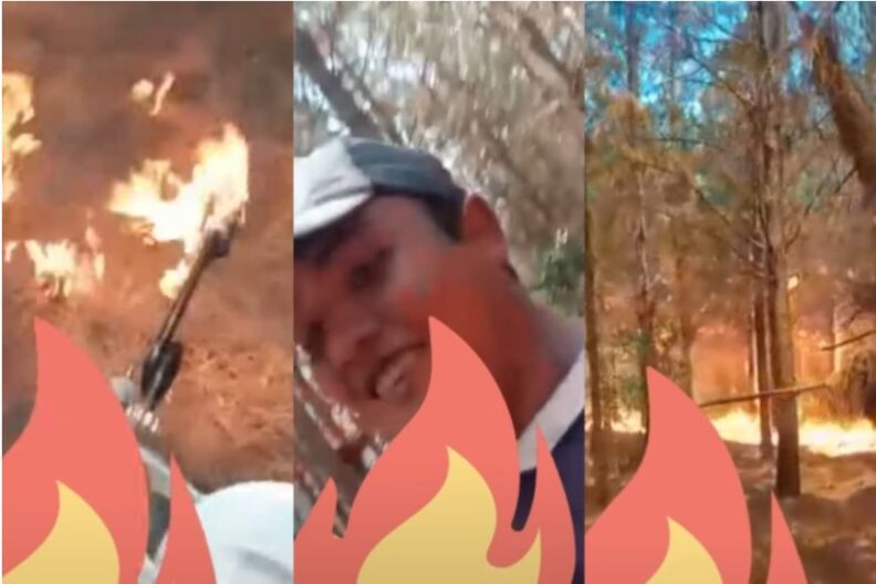 "Miren el desastre que hago": buscan a un hombre que se filmó incendiando un bosque de Corrientes c
