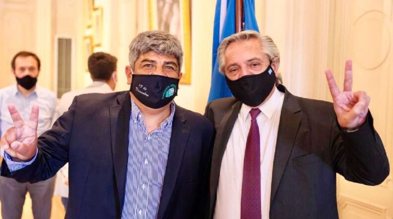 Alberto Fernández recibió a Pablo Moyano y almorzaron en la Casa Rosada