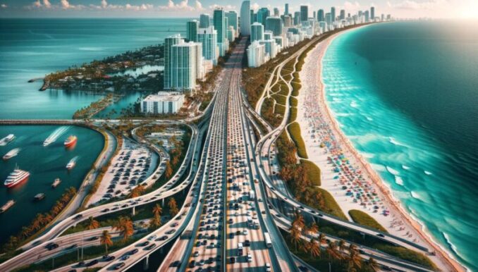 Miami bajo el sol y el tráfico: Cómo enfrenta su crisis vial? 