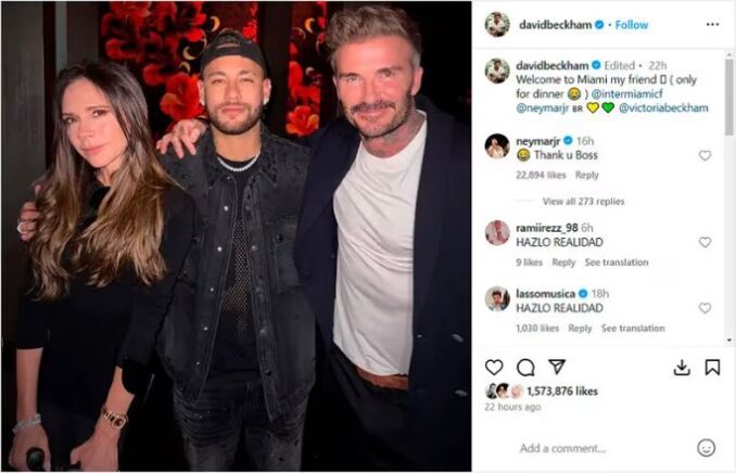 Neymar y Beckham juntos en Miami, reunión casual?